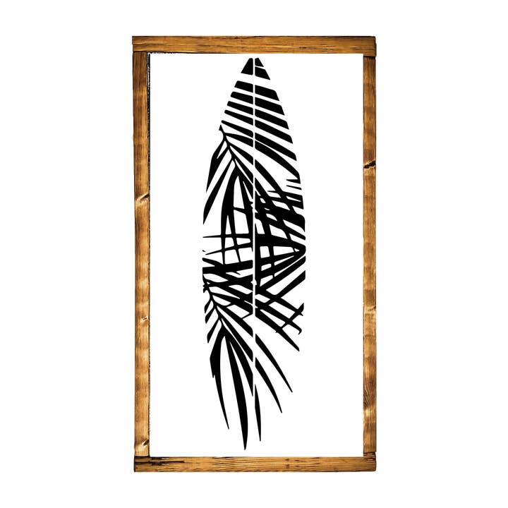 Placa de Madeira para Prancha de Surf com Palmeira em Branco por atacado de Southern Mesa Trading Co.