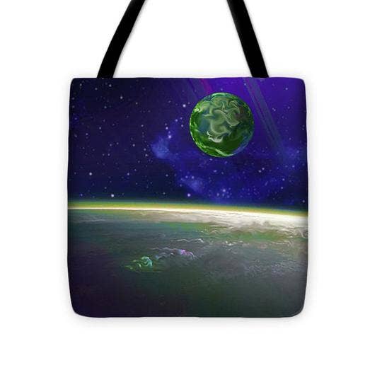16" x 16" Green Sky Tote Bag for wholesale by Don White-Art Dreamer