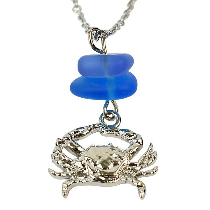 Hoodoo Havet Glas Charm Halsband - Krabba för wholesale av Snazzy and Co