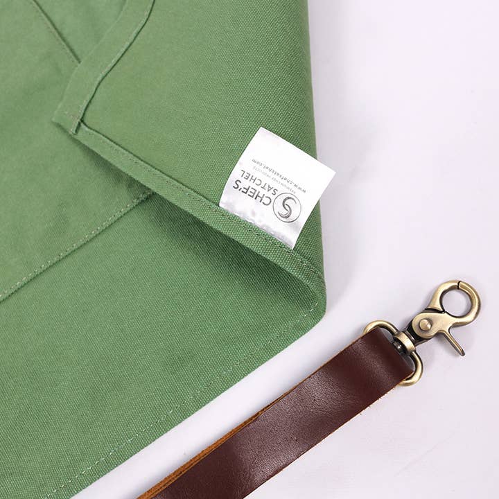 Chef's Satchel – wholesale Apron – Handmade Basil apron5