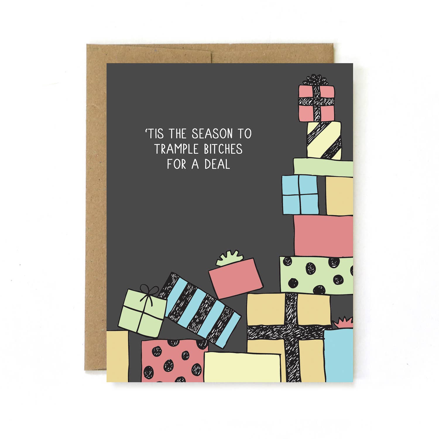 Unblushing - Wholesale Christmas Card - Holiday Christmas Consumerism Recession Card 0