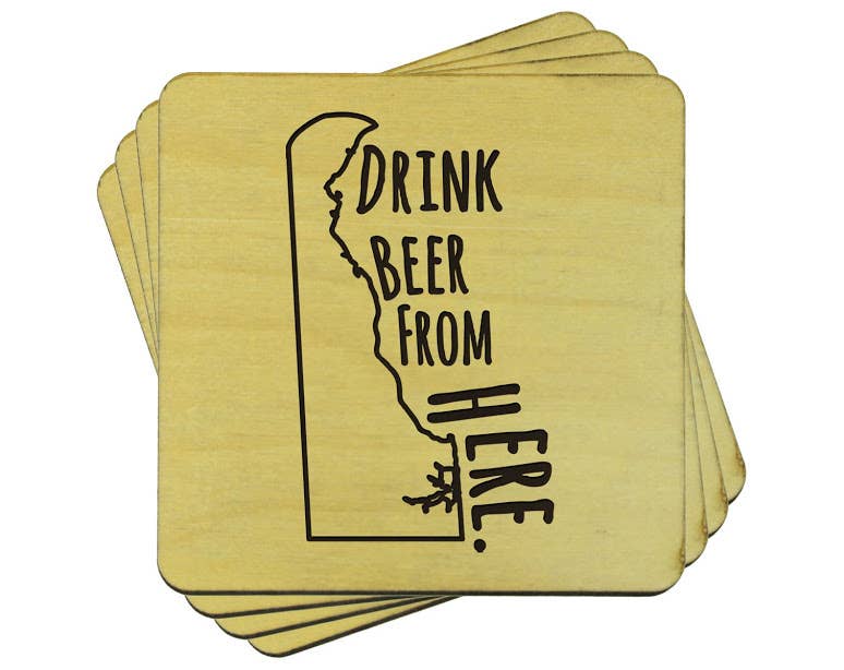 Torched Products - Wholesale Coasters - Drink Beer From Here Coasters | Set of 4 Beer Coasters14
