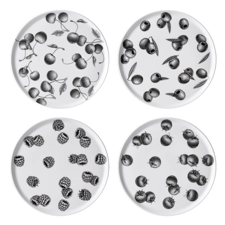 Olive Market - Set of Four 8" Plates for wholesale by Twig NY