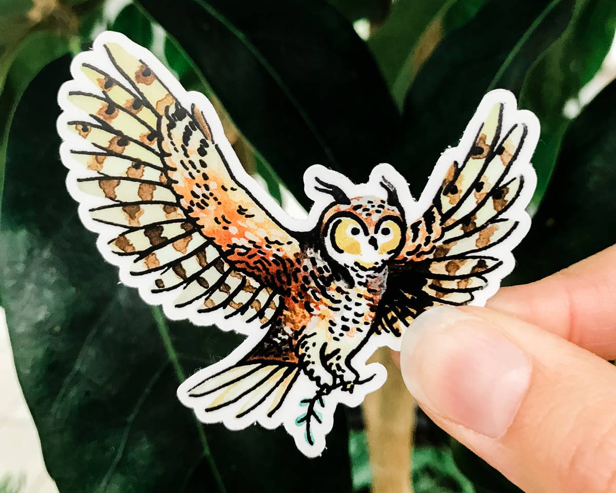 Wildship Studio - Wholesale Sticker - Owl Animal Vinyl Sticker2