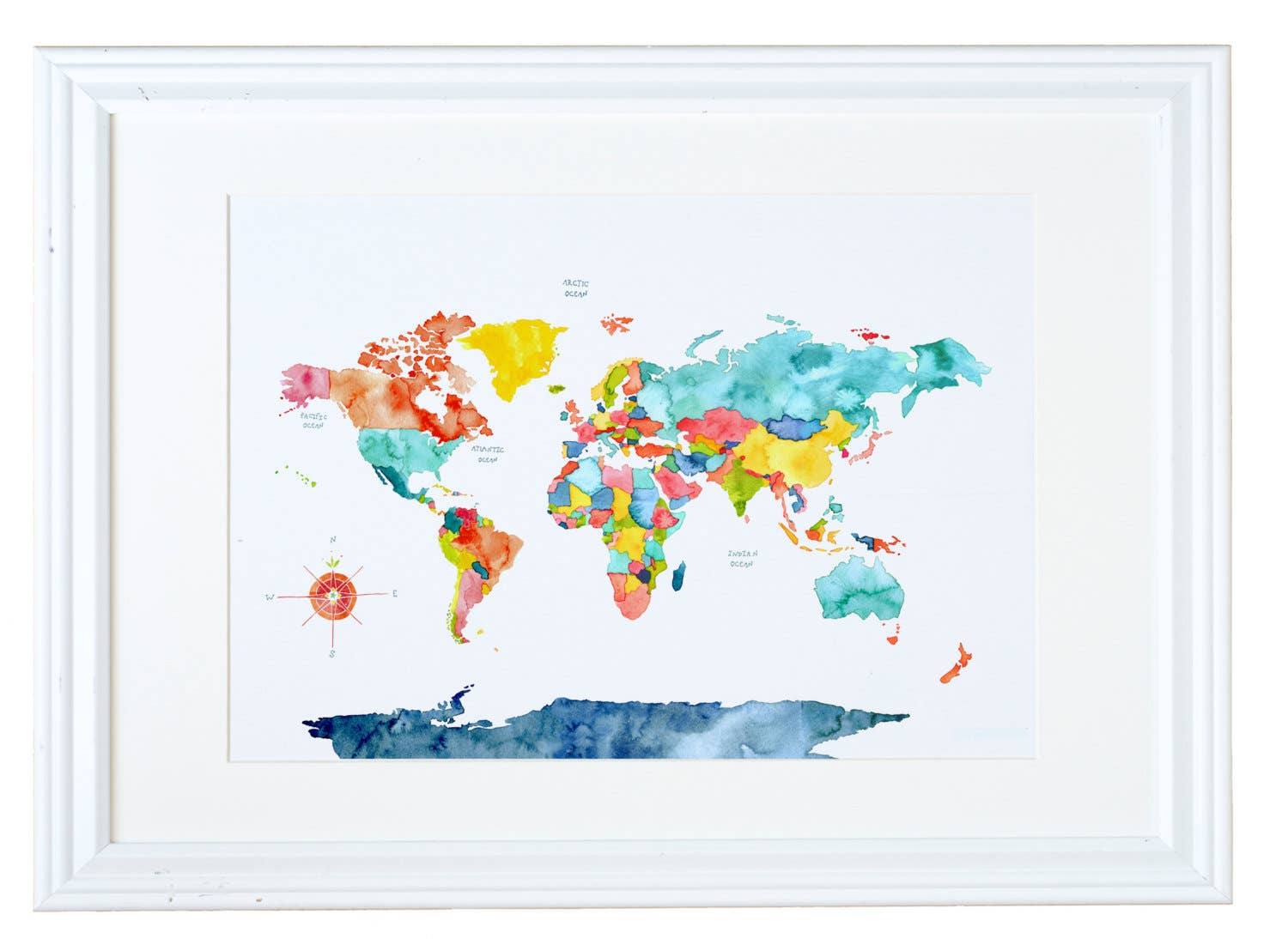 Meera Lee Patel - Wholesale Art Print - World Map Print0