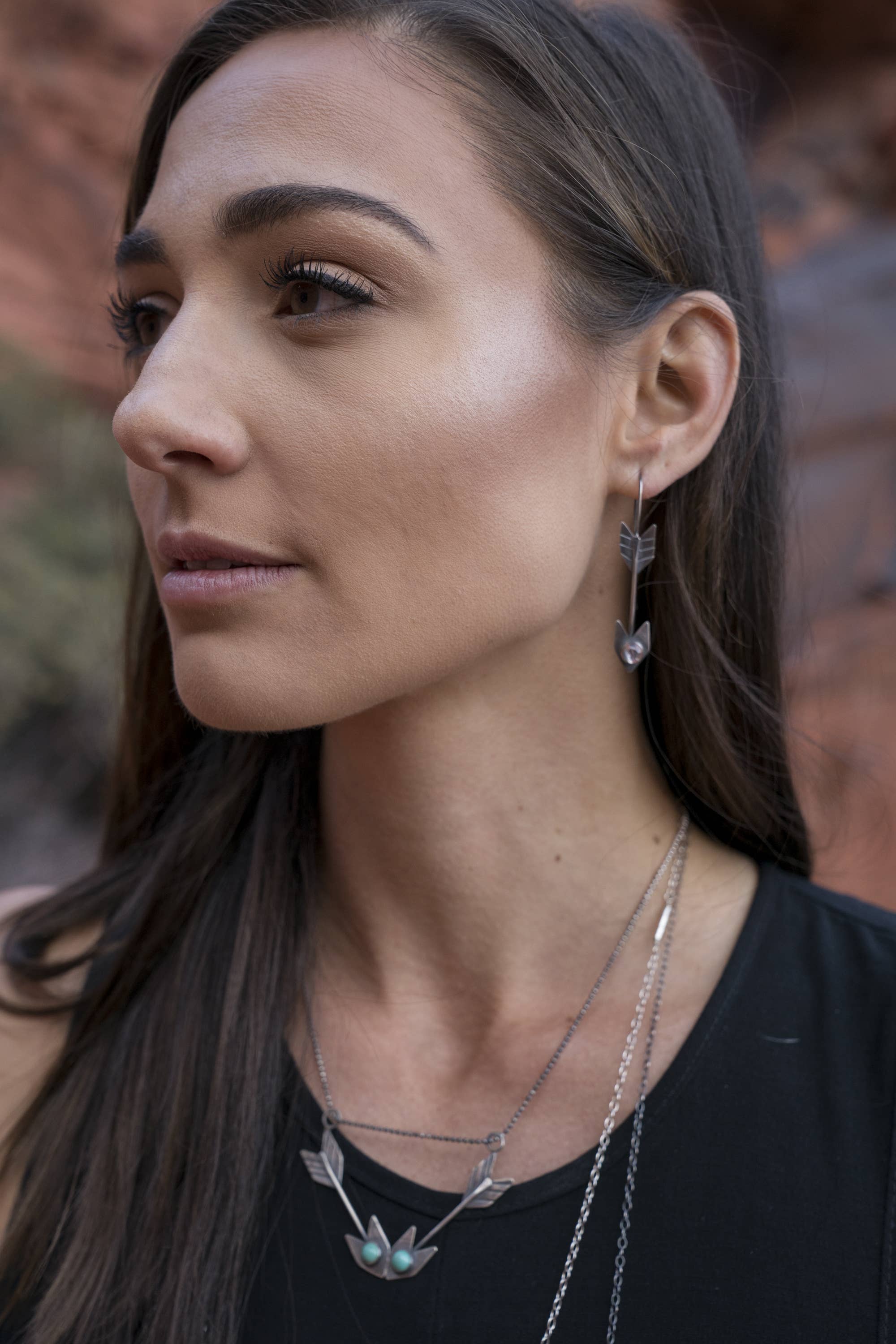 Union Studio Metals - Wholesale Pendant/Charm Necklace - Double Arrows Necklace0