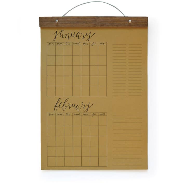 Big Write-in Calendar | Kraft for wholesale by Wild Ink Press