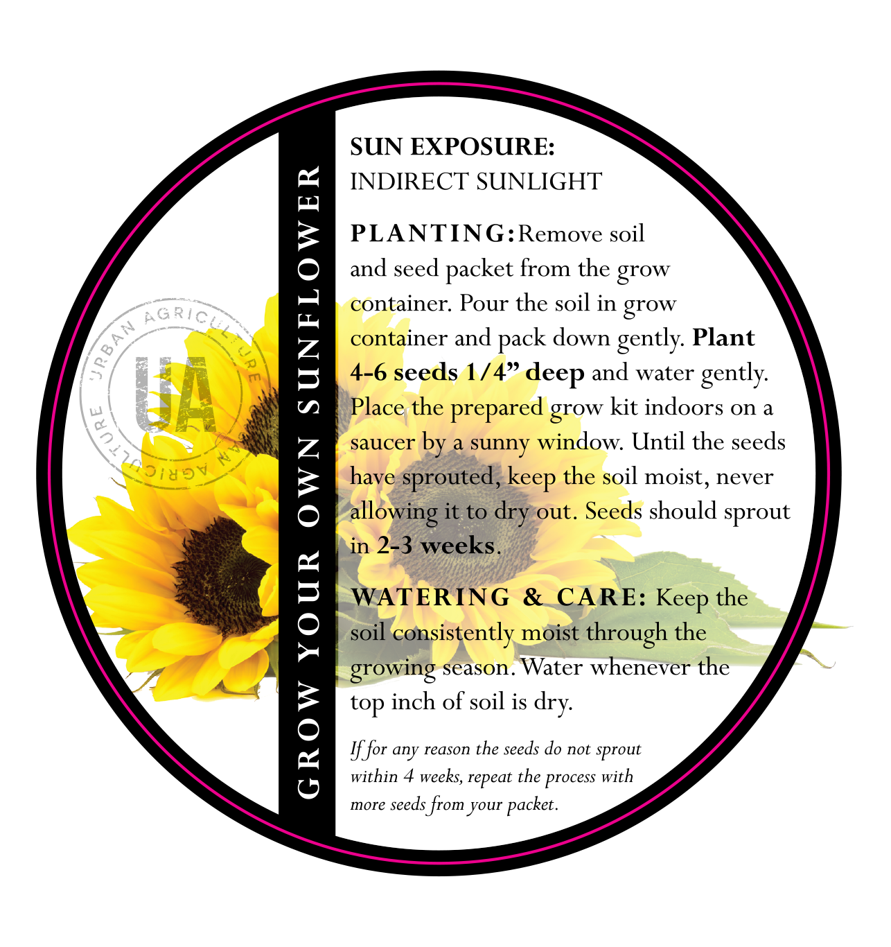The Urban Agriculture Company - Wholesale Plant Seeds - Sunflowers Grow Kit1