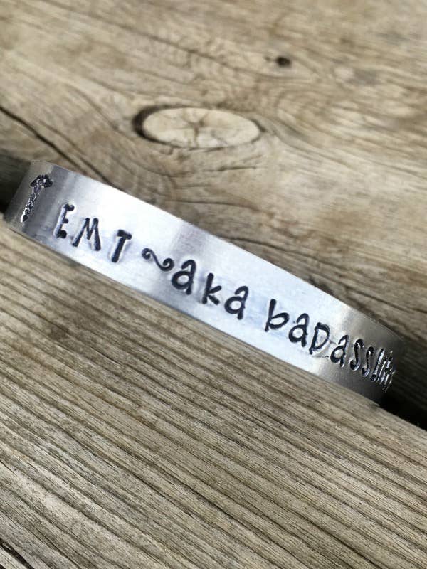 EMT Cuff Bracelet, gifts for paramedics, nurse gifts for wholesale by Me and My Sweet Pea