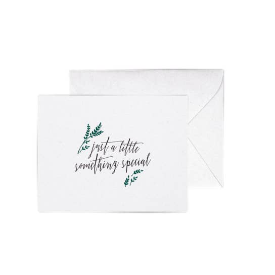 East Avenue Press - Wholesale Season's Greetings Card - Just A Little Something Special A2 Letterpress Cards
