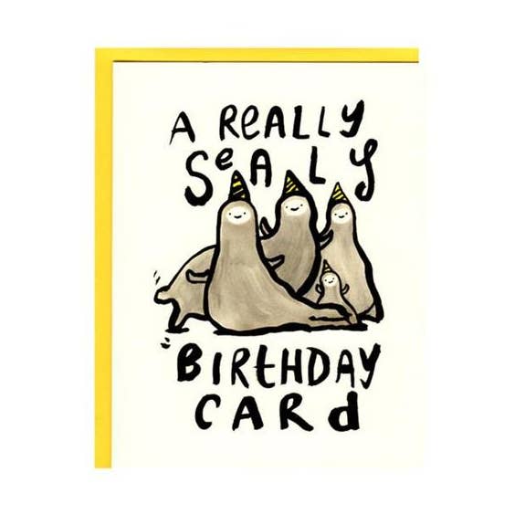 A Really Sealy Birthday Card for wholesale by I Must Draw