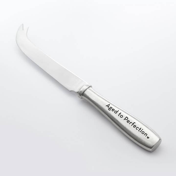 "Aged to Perfection" Cheese Knife for wholesale by Beehive Handmade