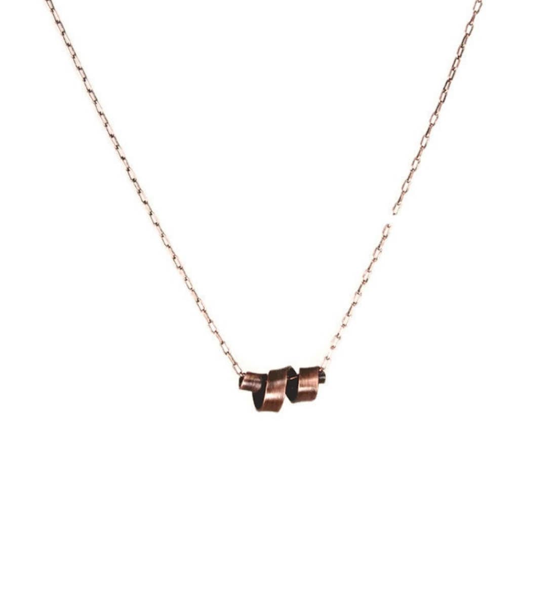 Tactile Melodies - Wholesale Pendant/Charm Necklace - Ribbons Copper Necklace - Small Pendant0