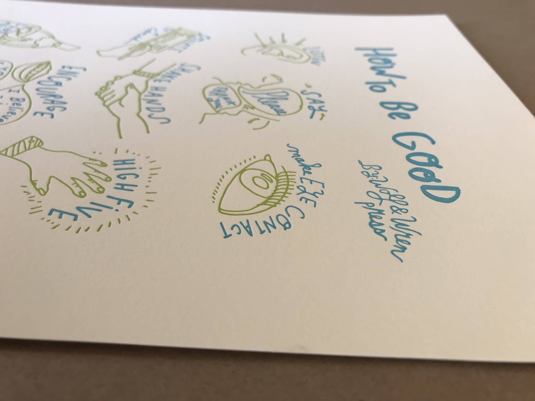 Wolf & Wren Press - Wholesale Art Print - How To Be Good Print1