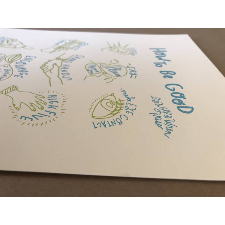 Wolf & Wren Press - Wholesale Art Print - How To Be Good Print1