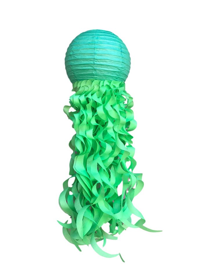 Groovy Green Jellyfish Paper Lantern for wholesale by Republic Of Party LLC