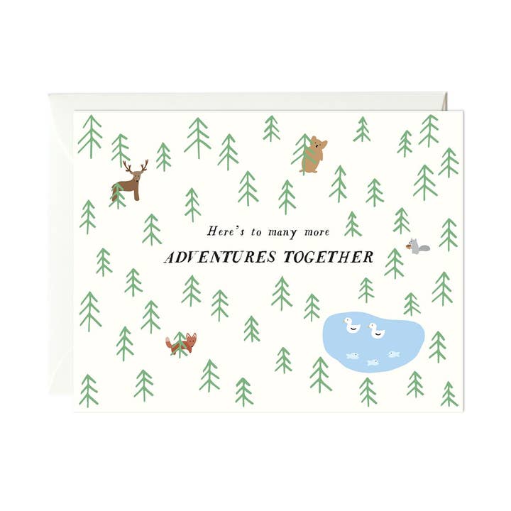 Outdoors Adventures Anniversary Card for wholesale by Paula & Waffle