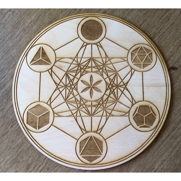 Metatron's Cube Platonic Solids Crystal Grid for wholesale by Zen and Meow