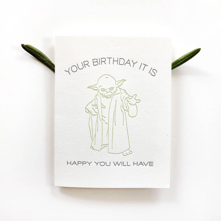 Steel Petal Press - Wholesale Birthday Card - Birthday It Is - Letterpress Birthday Greeting Card2