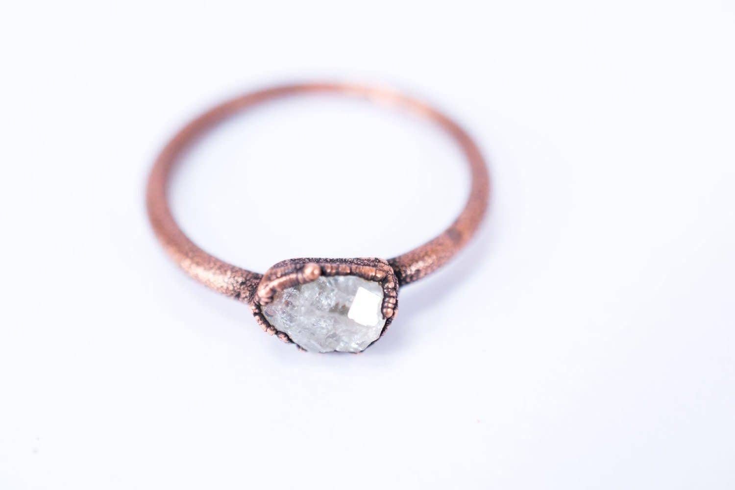 HAWKHOUSE - Wholesale Single Stone/Solitaire Ring - Utah Topaz Ring in Repurposed Copper2