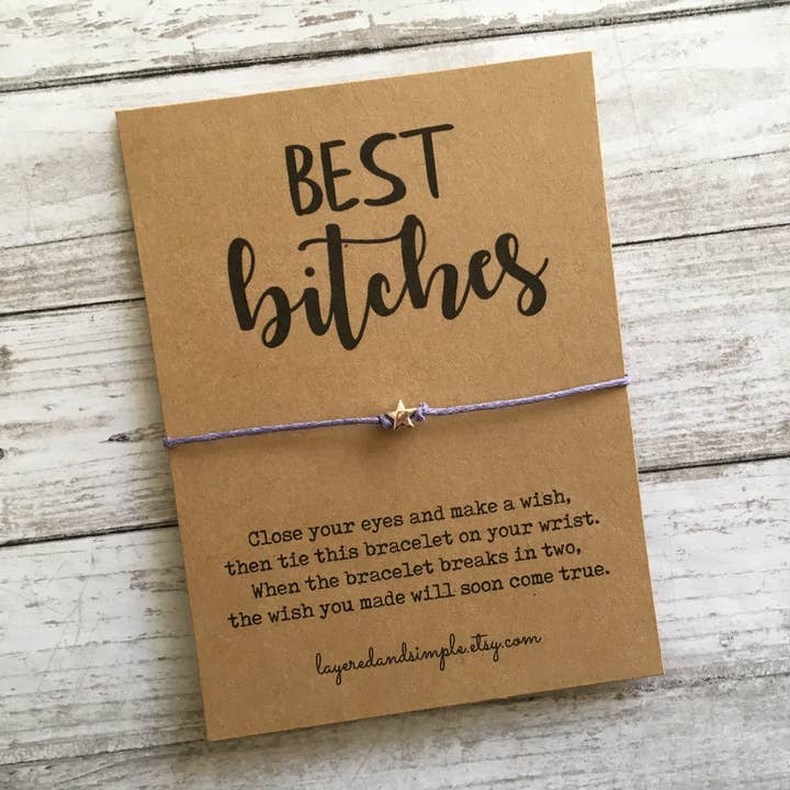 Bedste Tæver Wish Armbånd for engroshandel hos LayeredandSimple