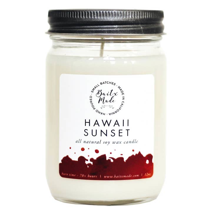 Hawaii Sunset Candle, 12oz for wholesale by Baitx Made