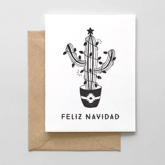 Feliz Cactus Greeting Card for wholesale by Hello Paper Co.