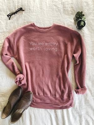 mauve sweatshirt