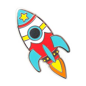 LuxCups Creative - Wholesale Lapel Pin/Button - Rocket Pin - Bright