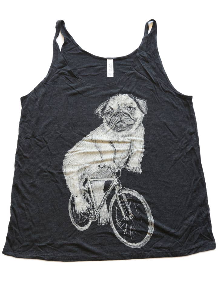 Carlin On A Bicycle Débardeur Slouchy pour femme pour la vente par Dark Cycle Clothing