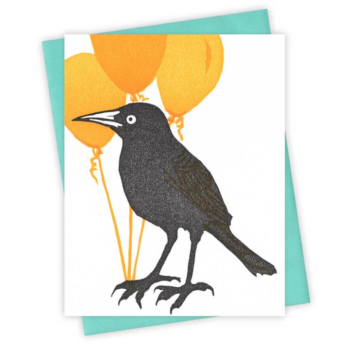 Burdock & Bramble - Wholesale Birthday Card - Bunch of Balloons Grackle Card