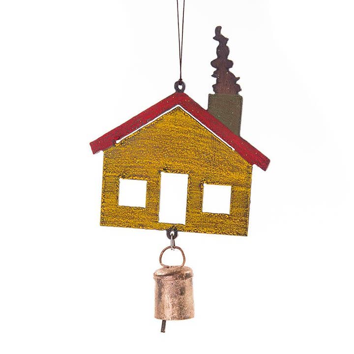 Cabin Bell Lodge Mobile Windgong ornament rustiek metaal voor wholesale door Whimsies