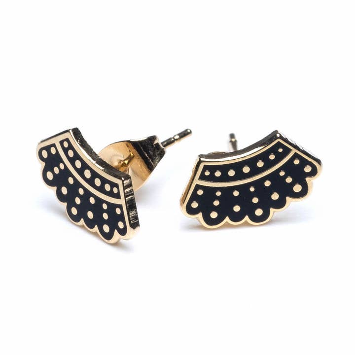 Dissent Pins - Wholesale Stud/Post Earrings - Dissent Collar Earrings - 24k Gold Plated