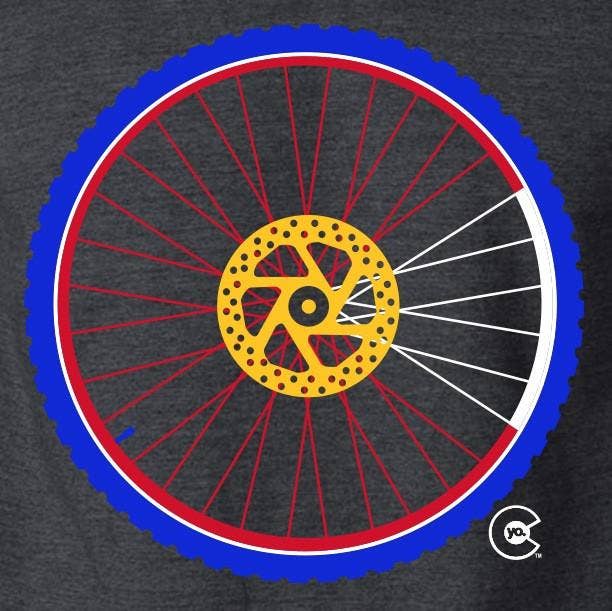 YoColorado - Wholesale Screen Printed T-Shirt - Unisex - T-Shirt - Unisex Mountain Bike Wheel2
