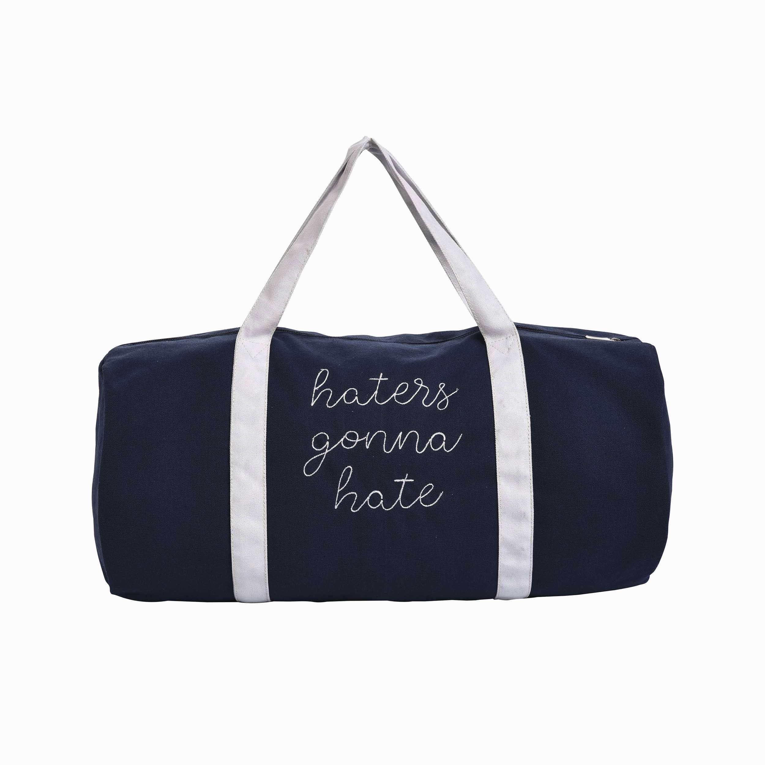 Totalee Gift - Wholesale Weekender Bag - Women's - SALE Cotton Navy Haters Gym Bag