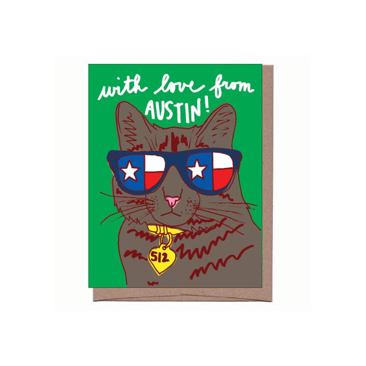La Familia Green – wholesale Kärlekskort – Cool katt stad/stat gratulationskort2