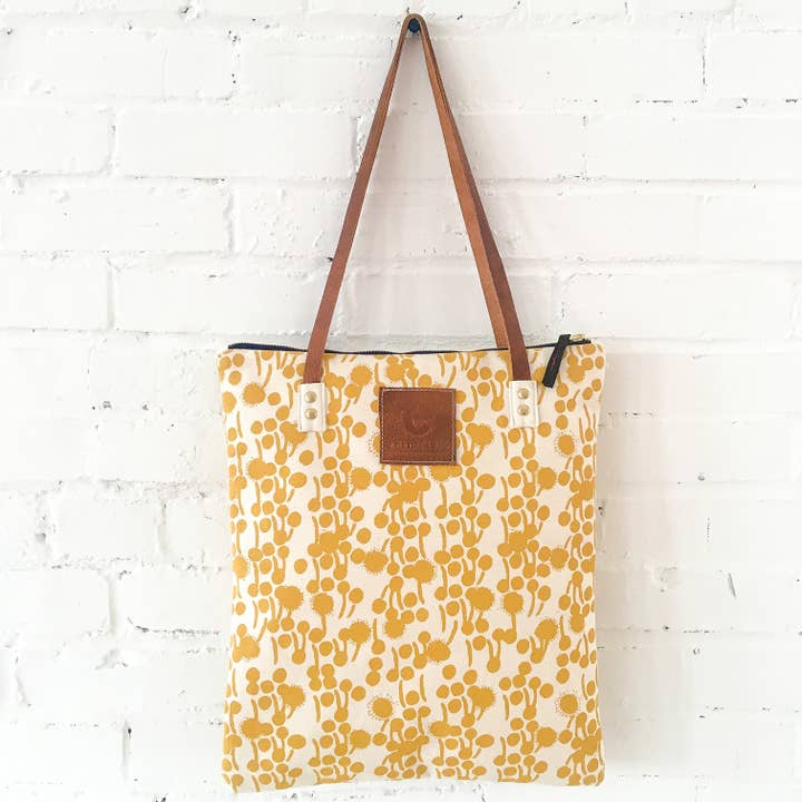 Gold Berries Heavy Canvas Mod Tote for wholesale by Erin Flett