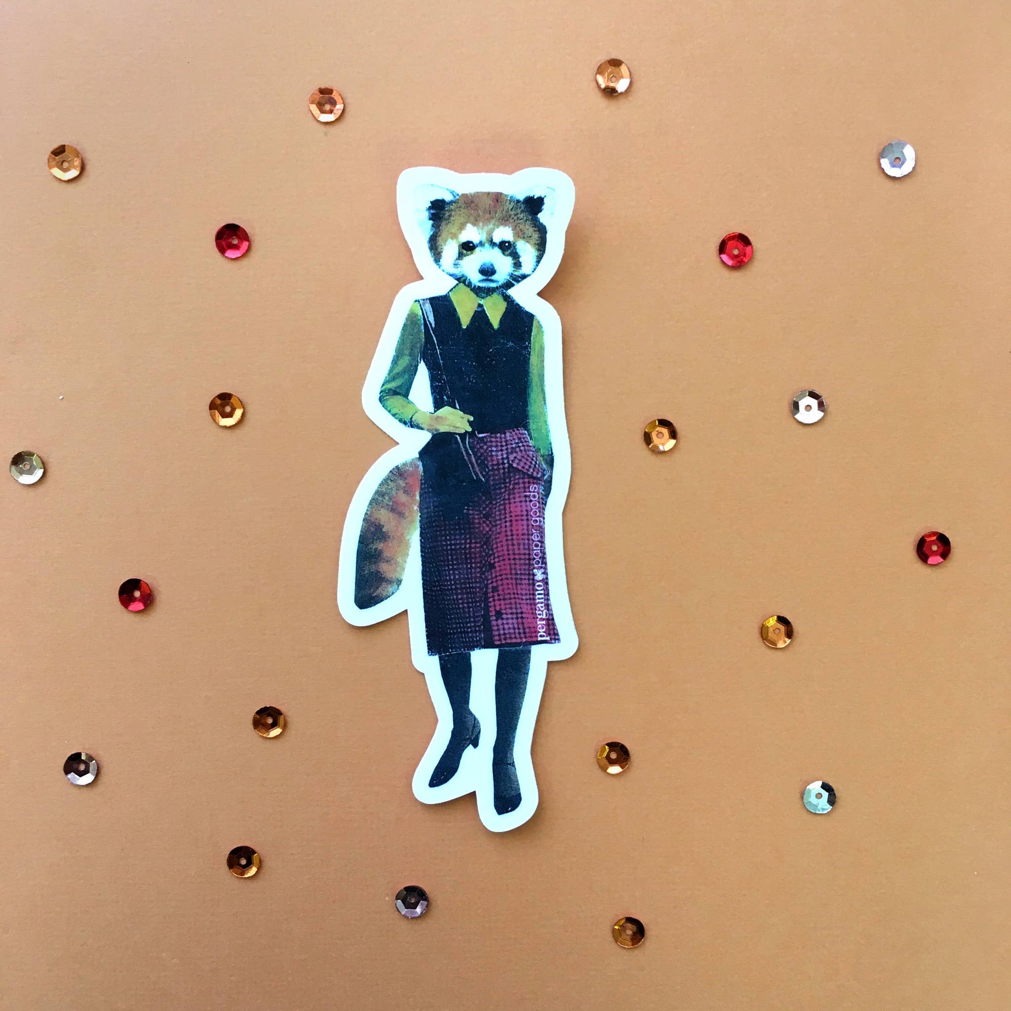 Pergamo Paper Goods - Wholesale Sticker - Red Panda Lady Vinyl Sticker4