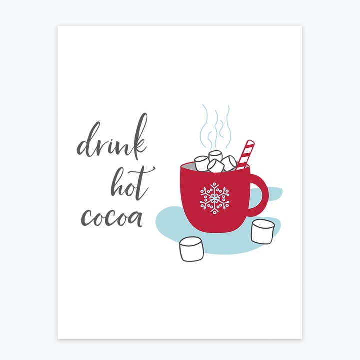 Art Print - Drink Hot Cocoa for wholesale by Tandem For Two