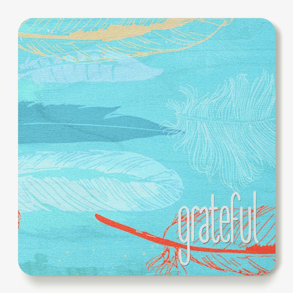 Simply Grateful - Wholesale Coasters - Grateful ~ Feathers Coaster0