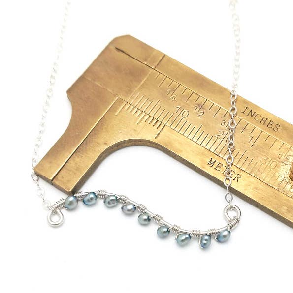 Sterling Silver & Freshwater Pearl Necklace for wholesale by Soasa Designs