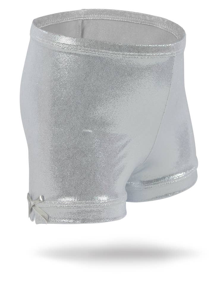Wholesale Silver Shimmer Girls Spandex Shorts for your store