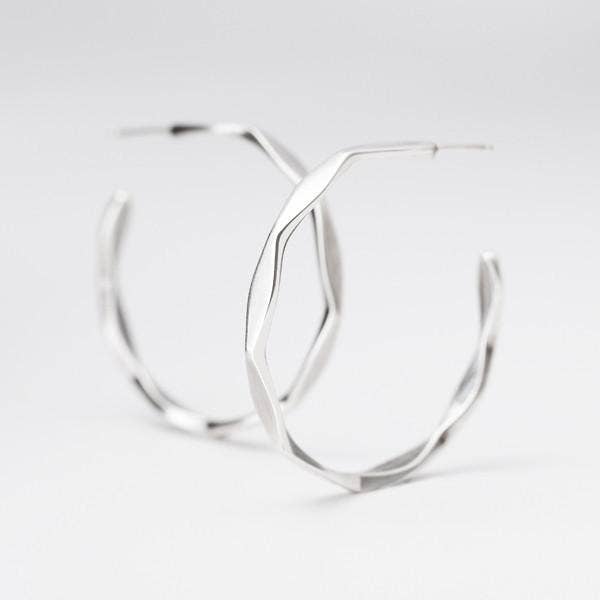 Beehive Handmade – Engroshandel Hoops – Linnea Medium Hoops - Sterling sølv