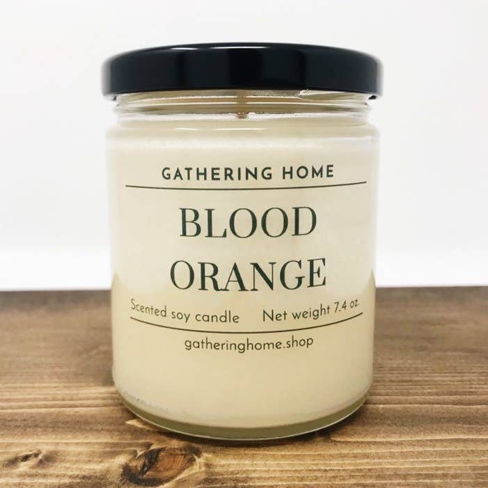 Gathering Home Designs - Wholesale Jar/Filled Candle - Blood Orange 9 oz. Soy Candle1