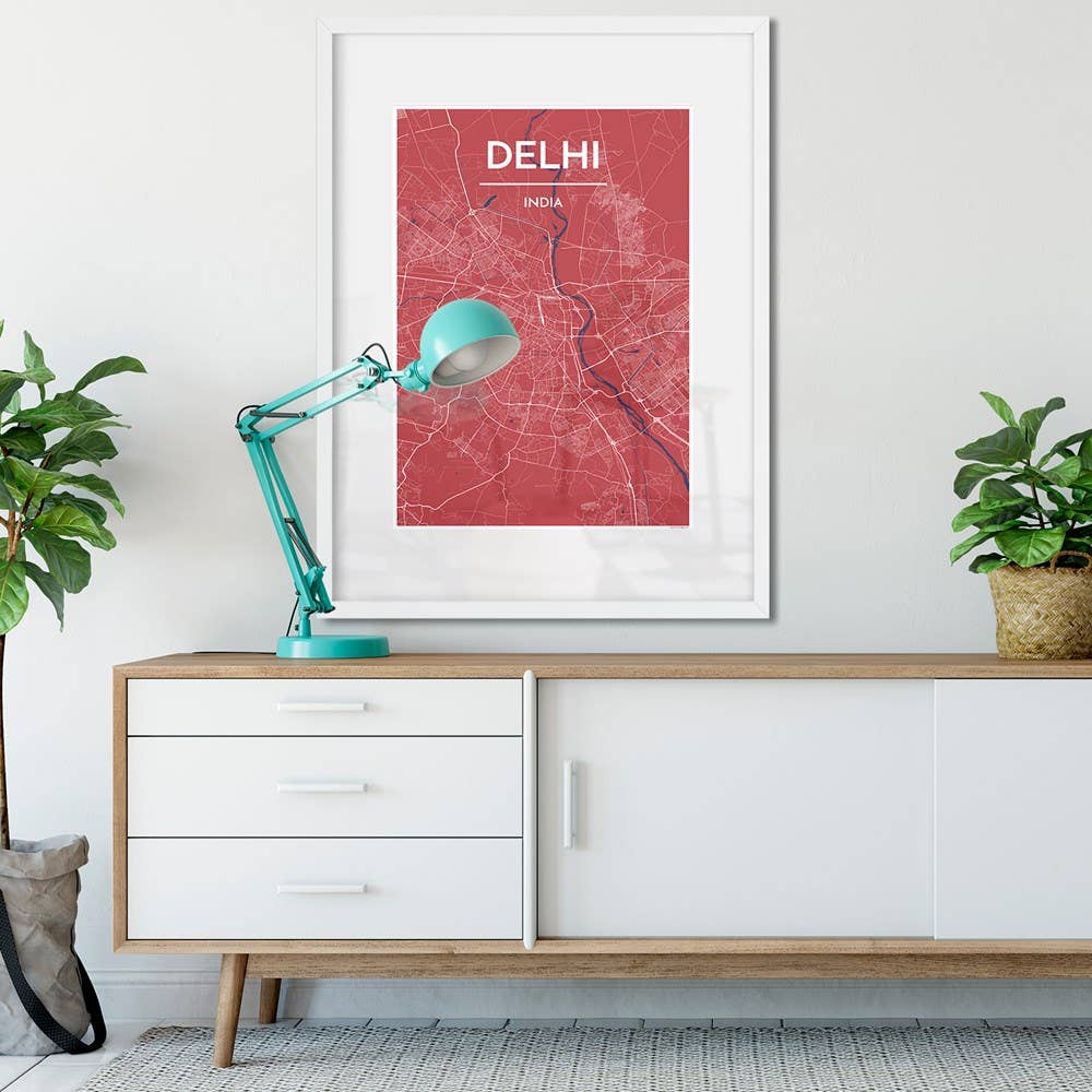 Point Two Design Group - Wholesale Art Print - Delhi City Map2
