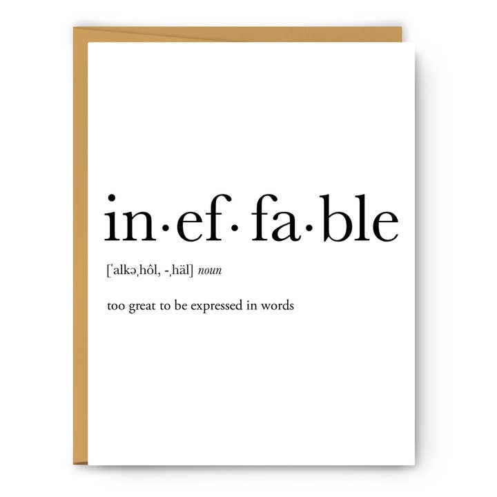 Footnotes – Cartão de saudação diária por atacado – Definição inefável - Cartão diário