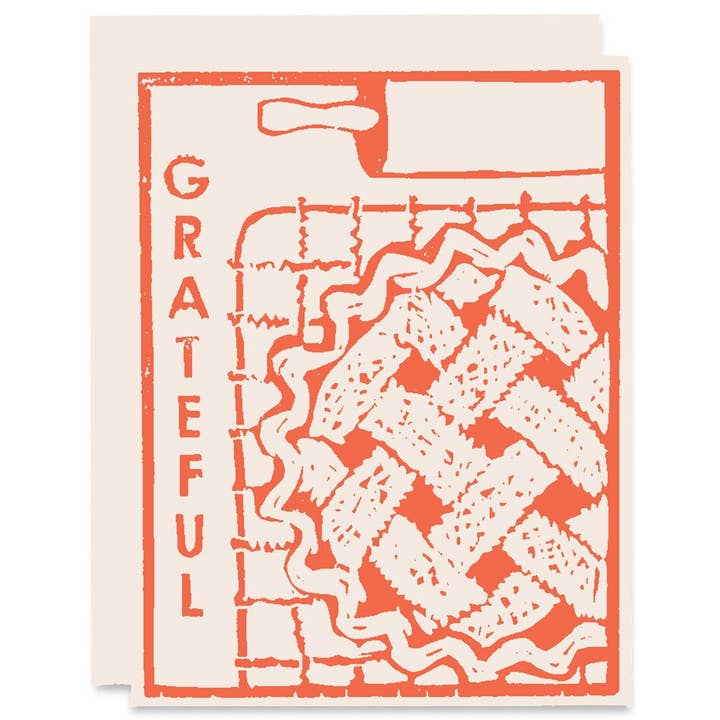 Grateful of Pie Gratitude Card for wholesale by Heartell Press