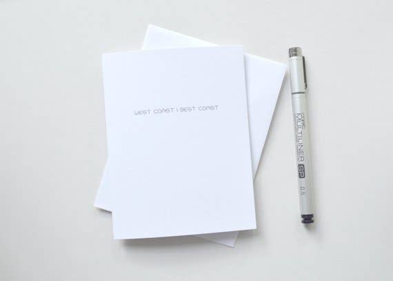 Rachel Alvarez Art - Wholesale Everyday Greeting Card - PNW Greeting Card - West Coast Best Coast2