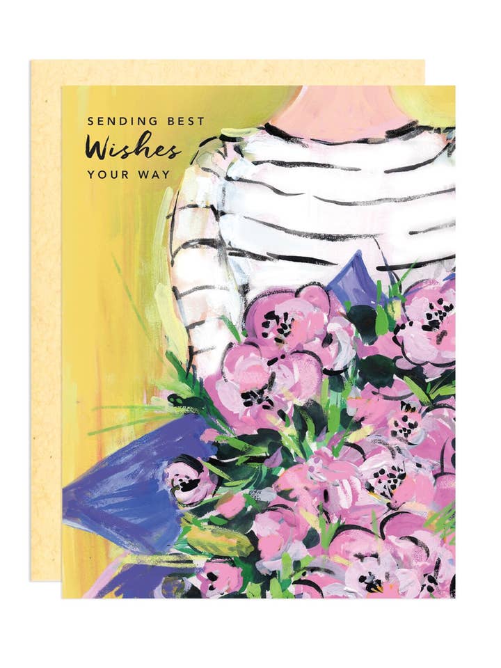Best Wishes Greeting Card for wholesale by Darling Lemon