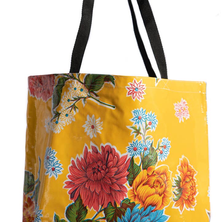 Yellow Mums Large Tote for wholesale by Oilcloth International